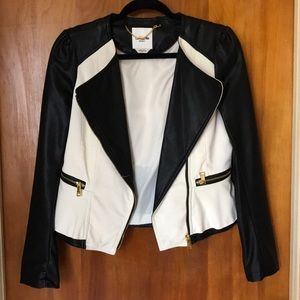 BEBE Blazer Jacket black and white